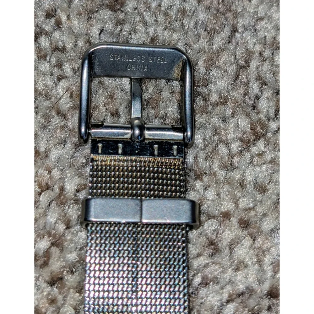 Disney Time Works‎ Mickey Mouse Watch Collectible Novelty Silver Mesh Band